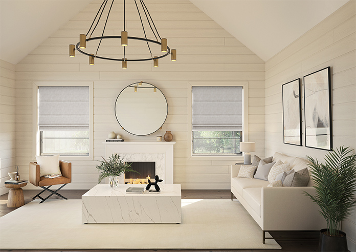 Foxford, Angora Grey - Motorised Roman Blind - Image 8
